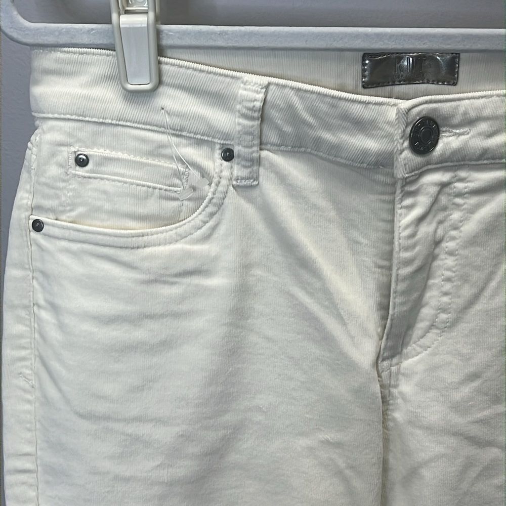 Kut from the Kloth Cream Corduroy Pant Size 6 NWOT - Picture 6 of 14